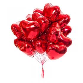 Фольгированные шары красные сердца