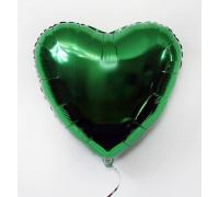 Фольгированное зеленое сердце