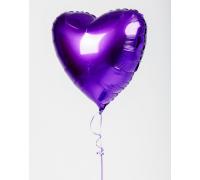 Фольгированное фиолетовое сердце