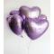 Фольгированные шары сердце сиреневый металлик