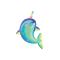 Фольгированный воздушный шарик Дельфин с радужным рогом