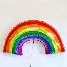 Фольгированный шар радуга с переливами