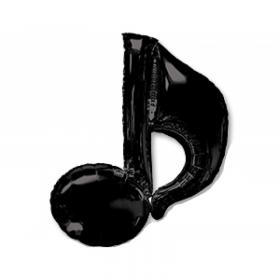 Фольгированный шар чёрная музыкальная нота