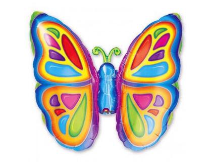 Красочный фольгированный воздушный шар Яркая бабочка