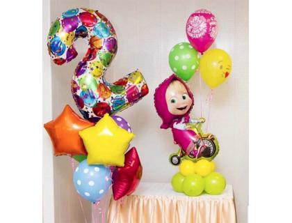 Украшение шариками на 2 день рождения для девочки