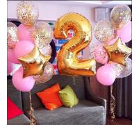 Воздушные шары на 2 года девочке