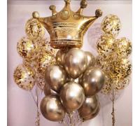 Букет шаров "Золотая корона"