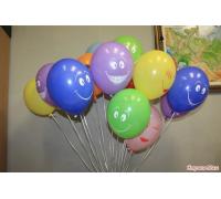 Гелиевые шарики с изображениями улыбок