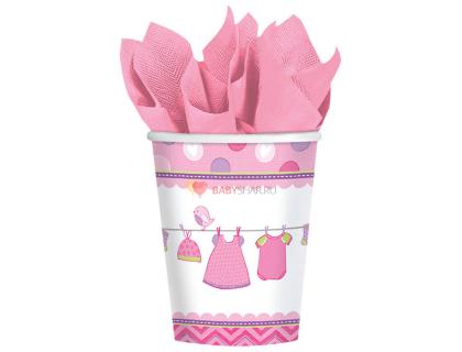 Розовые стаканчики на День Рождения для дочки