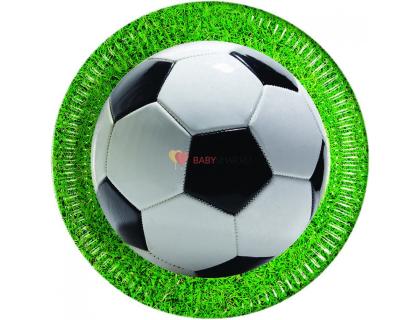 Тарелки Футбол зеленый газон