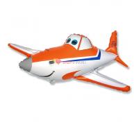 Шар фигура Самолет оранжевый